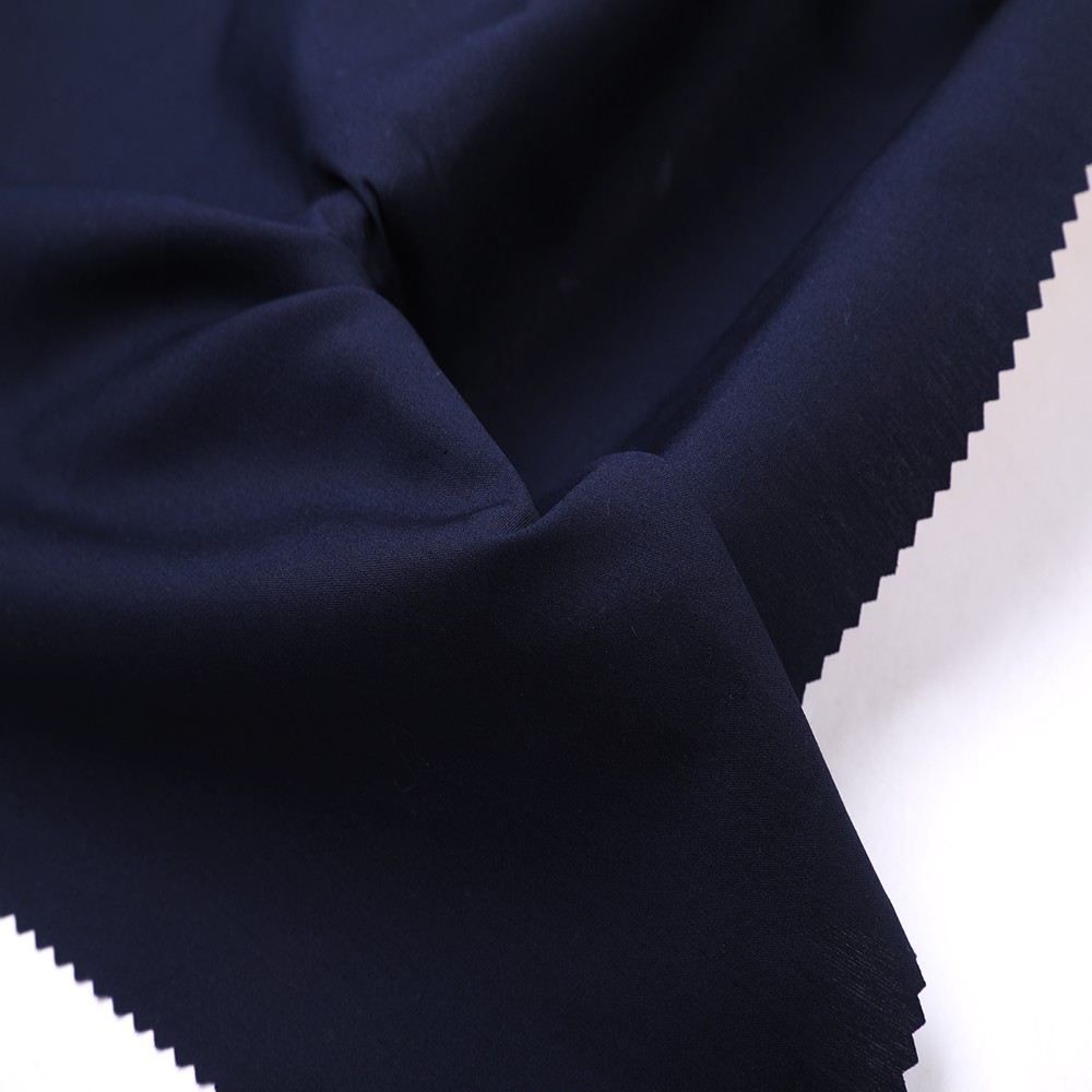 100% Cotton Imitation Tencel Poplin Fabric - Solid Navy, 115 GSM, Width 148 CM