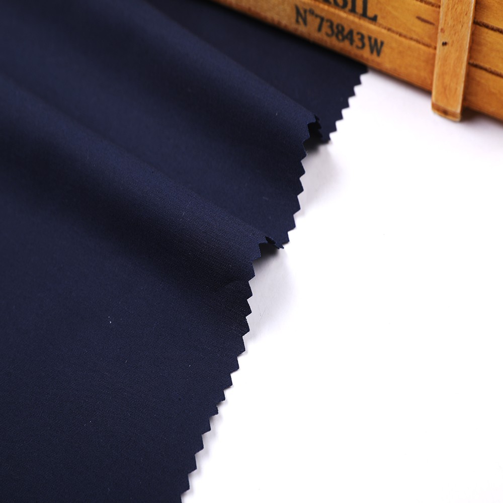 100% Cotton Imitation Tencel Poplin Fabric - Solid Navy, 115 GSM, Width 148 CM
