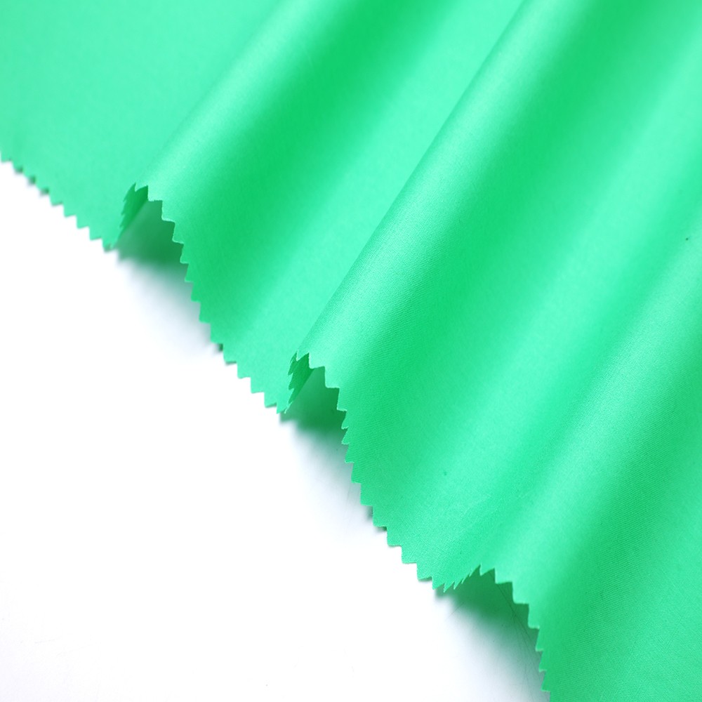 100% Cotton Imitation Tencel Plain Weave Fabric - Solid Green, 95 GSM, Width 148 CM