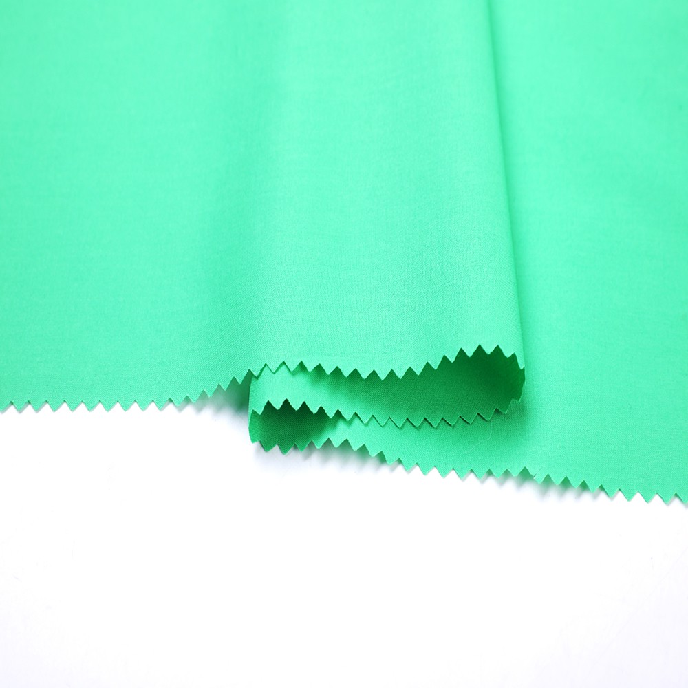 100% Cotton Imitation Tencel Plain Weave Fabric - Solid Green, 95 GSM, Width 148 CM
